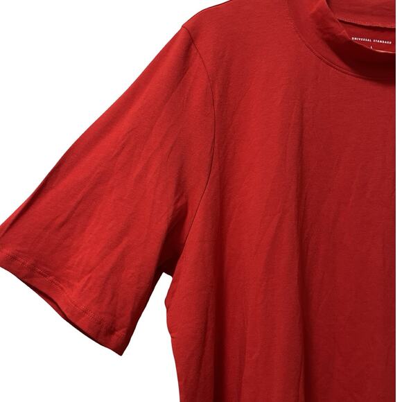 Universal Standard Modern Mock Neck Tee Shirt Size L / US 3X Red Capsule NWT - Picture 2 of 6